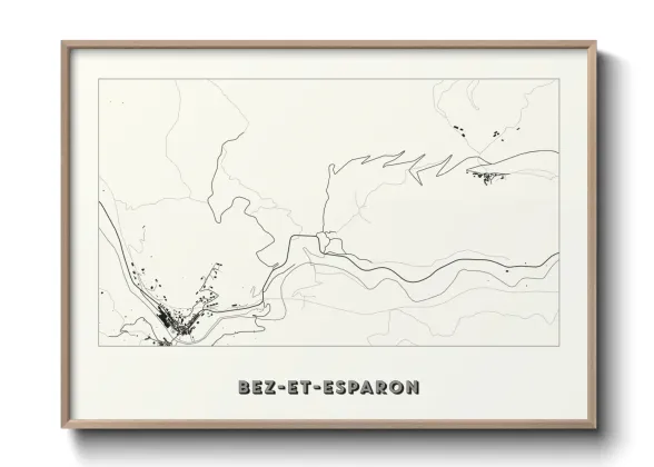 Une affiche de carte sur Bez-et-Esparon