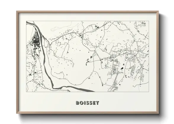 Une affiche de carte sur Boisset