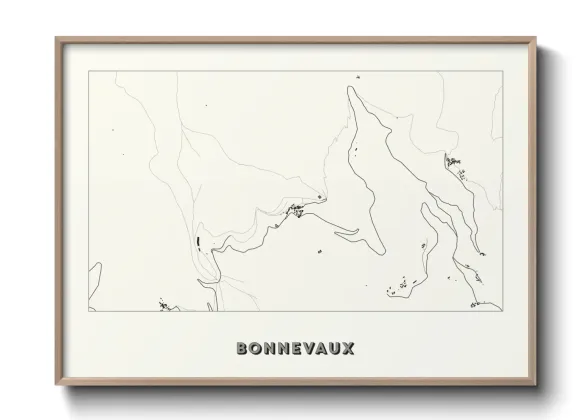 Une affiche de carte sur Bonnevaux