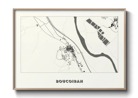 Une affiche de carte sur Boucoiran