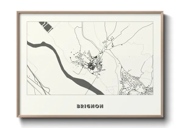 Une affiche de carte sur Brignon
