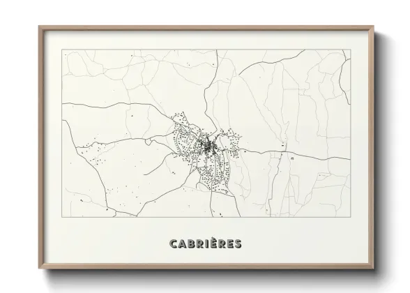 Une affiche de carte sur Cabrières