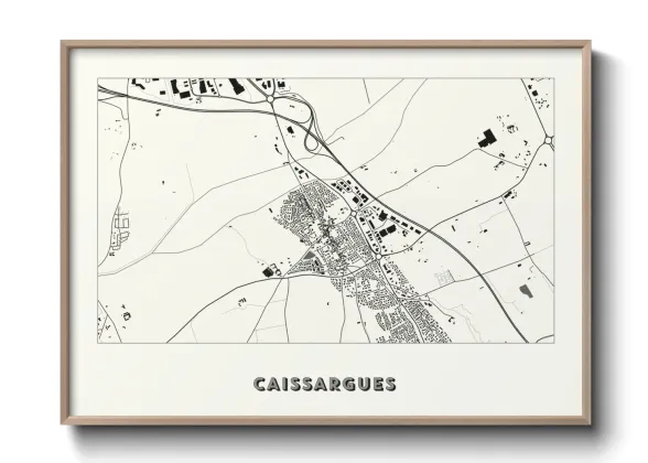 Une affiche de carte sur Caissargues