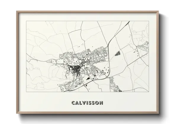 Une affiche de carte sur Calvisson