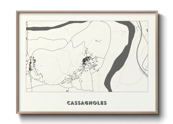 Une affiche de carte sur Cassagnoles