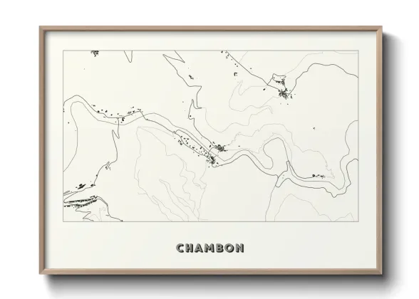 Une affiche de carte sur Chambon