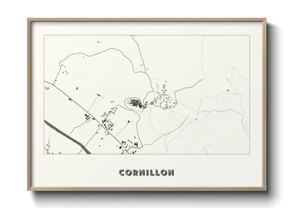 Une affiche de carte sur Cornillon