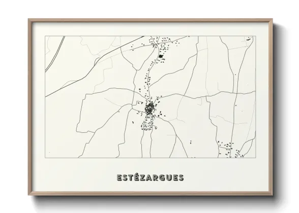Une affiche de carte sur Estézargues