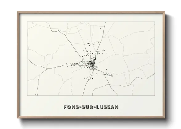 Une affiche de carte sur Fons-sur-Lussan