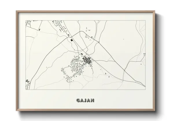 Une affiche de carte sur Gajan
