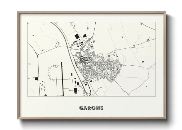 Une affiche de carte sur Garons