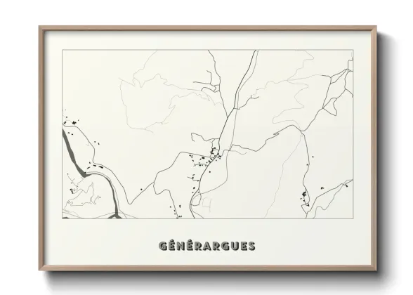 Une affiche de carte sur Générargues