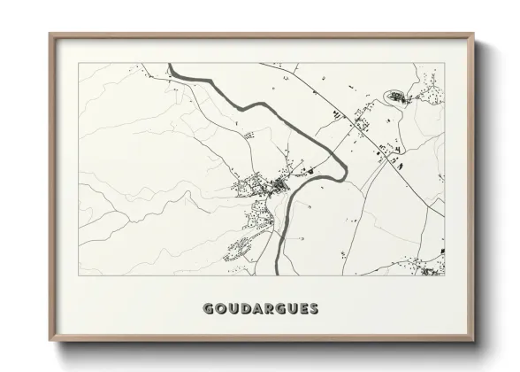 Une affiche de carte sur Goudargues