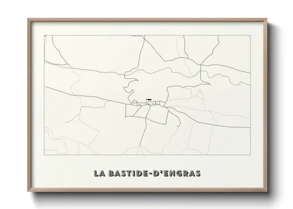 Une affiche de carte sur La Bastide-d'Engras