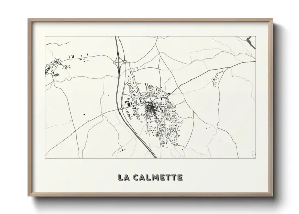 Une affiche de carte sur La Calmette