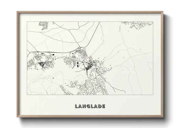Une affiche de carte sur Langlade