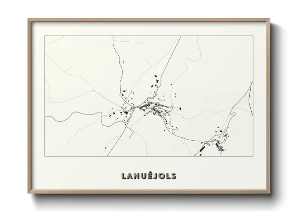Une affiche de carte sur Lanuéjols