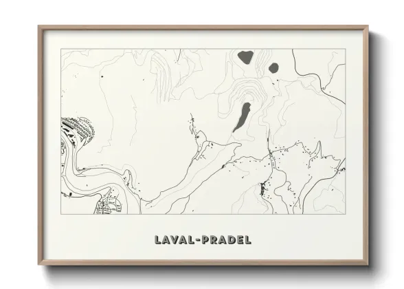 Une affiche de carte sur Laval-Pradel
