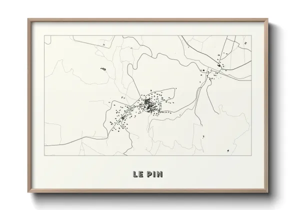 Une affiche de carte sur Le Pin