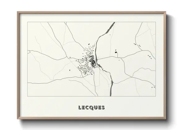 Une affiche de carte sur Lecques