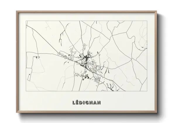 Une affiche de carte sur Lédignan