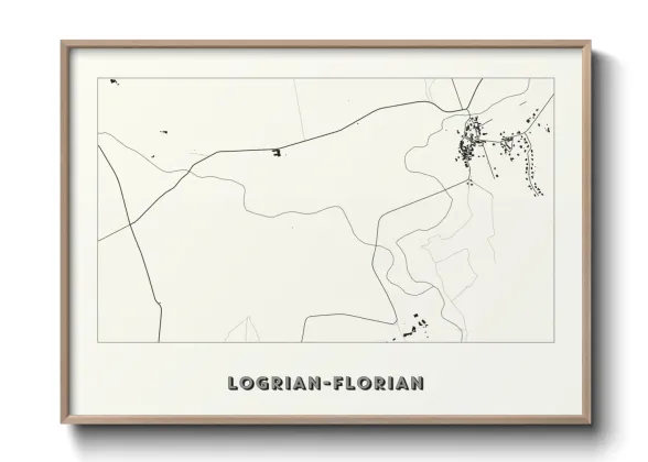 Une affiche de carte sur Logrian-Florian