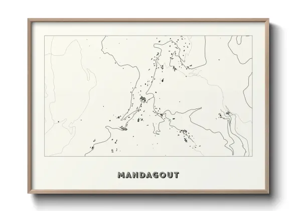 Une affiche de carte sur Mandagout