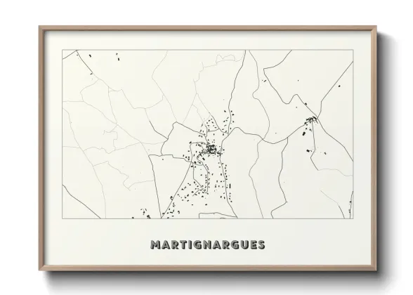 Une affiche de carte sur Martignargues