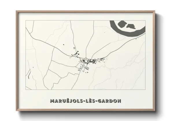 Une affiche de carte sur Maruéjols-lès-Gardon