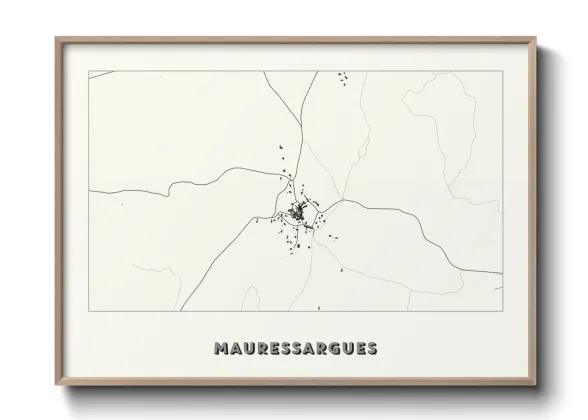 Une affiche de carte sur Mauressargues