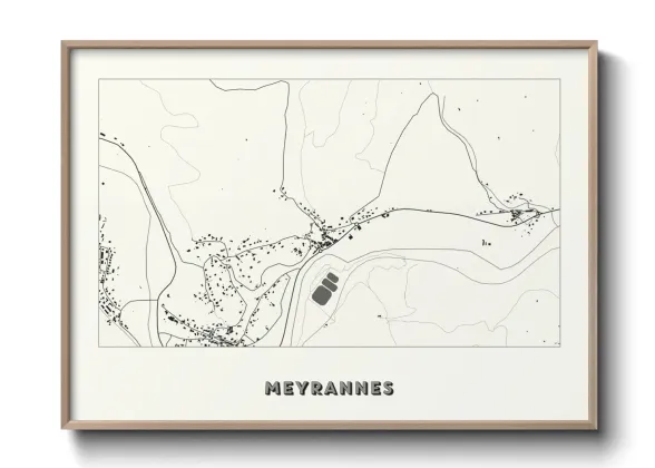 Une affiche de carte sur Meyrannes