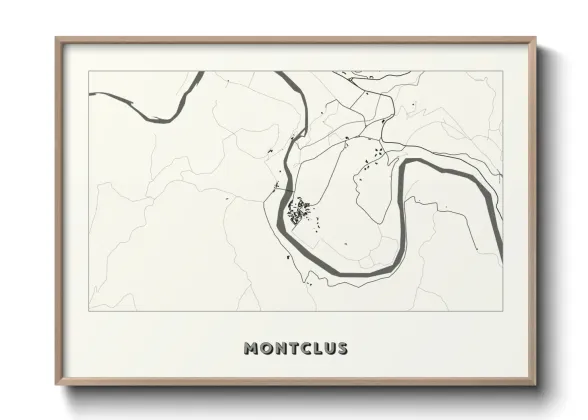 Une affiche de carte sur Montclus