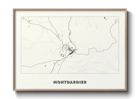 Une affiche de carte sur Montdardier