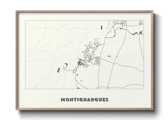 Une affiche de carte sur Montignargues
