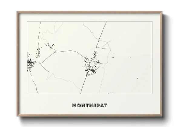 Une affiche de carte sur Montmirat