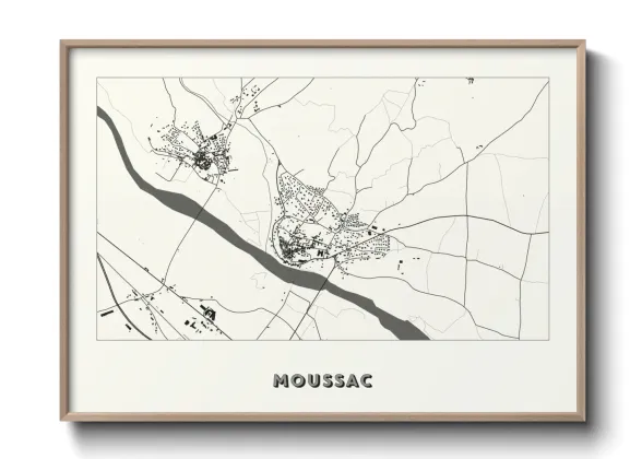 Une affiche de carte sur Moussac