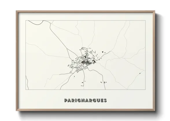 Une affiche de carte sur Parignargues