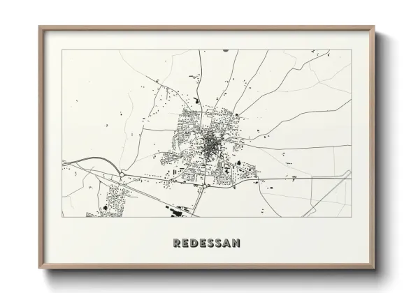 Une affiche de carte sur Redessan