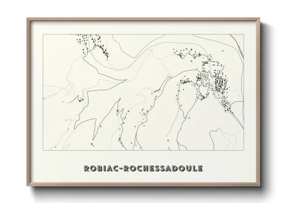 Une affiche de carte sur Robiac-Rochessadoule