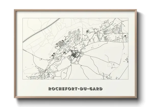 Une affiche de carte sur Rochefort-du-Gard
