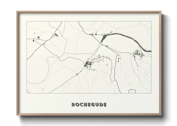 Une affiche de carte sur Rochegude
