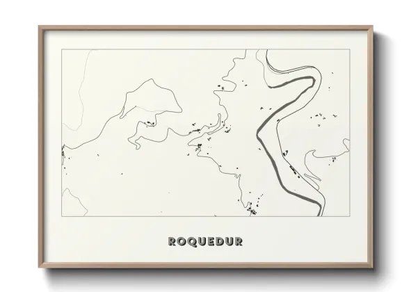 Une affiche de carte sur Roquedur
