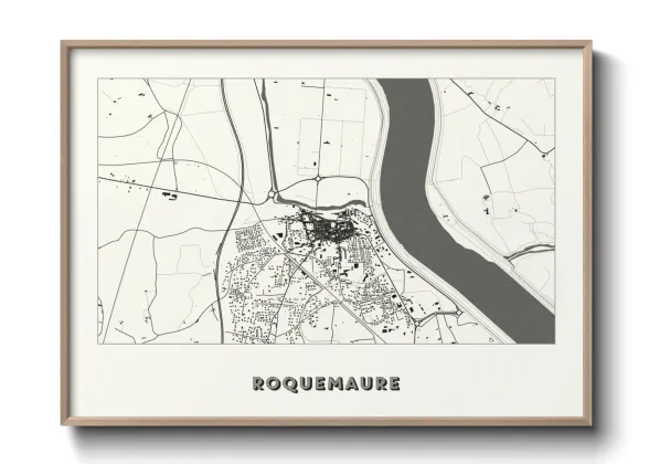 Une affiche de carte sur Roquemaure
