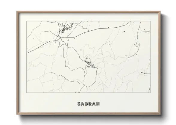 Une affiche de carte sur Sabran