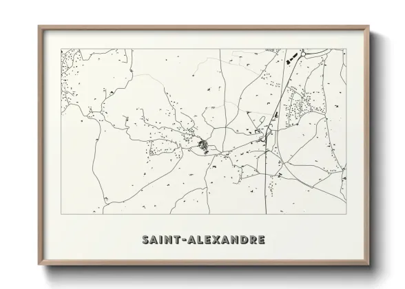 Une affiche de carte sur Saint-Alexandre