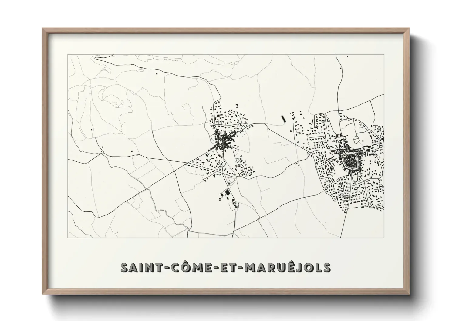 Un poster carteSaint-Côme-et-Maruéjols