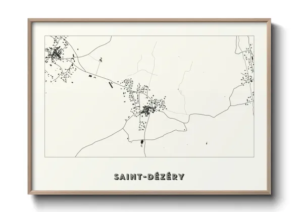 Une affiche de carte sur Saint-Dézéry