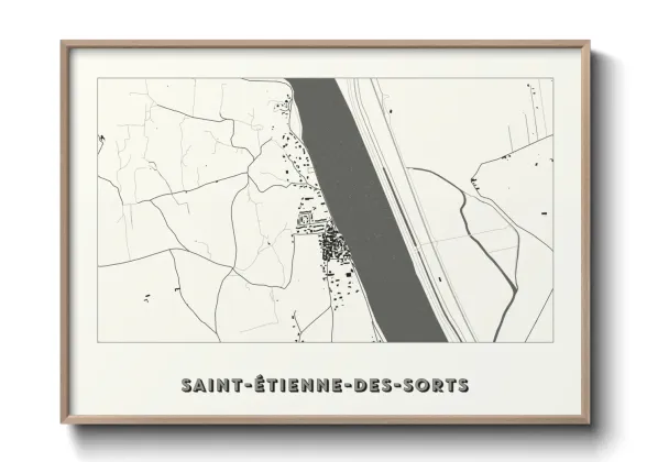 Une affiche de carte sur Saint-Étienne-des-Sorts
