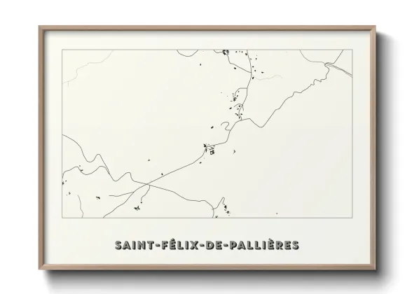 Une affiche de carte sur Saint-Félix-de-Pallières