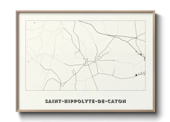 Une affiche de carte sur Saint-Hippolyte-de-Caton